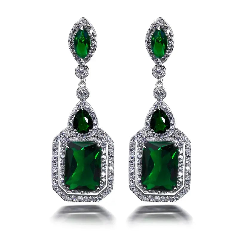 Clarion Verdancia Aretes | Oro Blanco