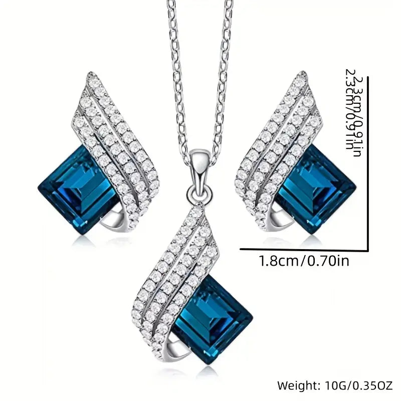 Brienne Solazure Set de Joyería | Oro Blanco