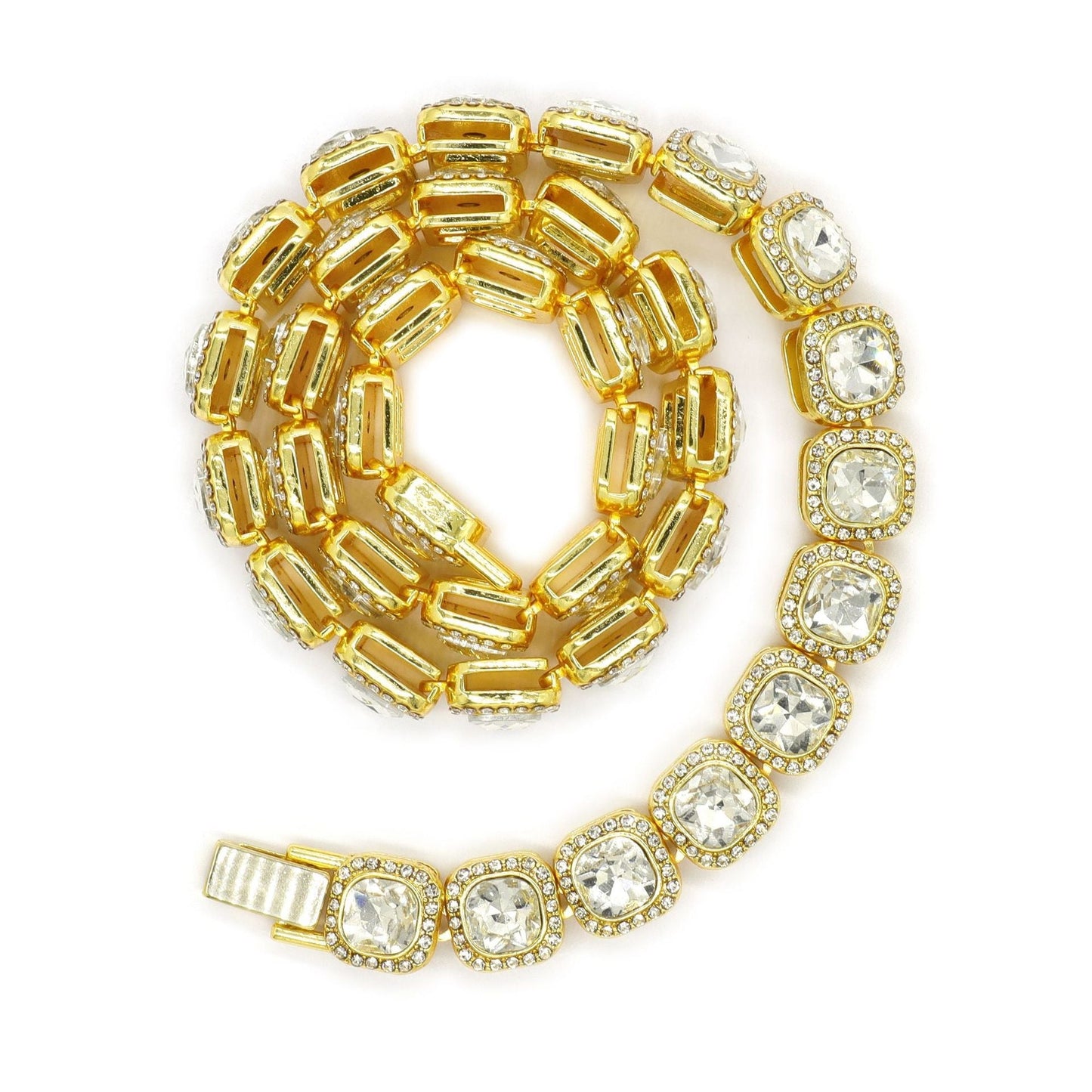 Victoria Collar Tennis Cuadrado | Oro