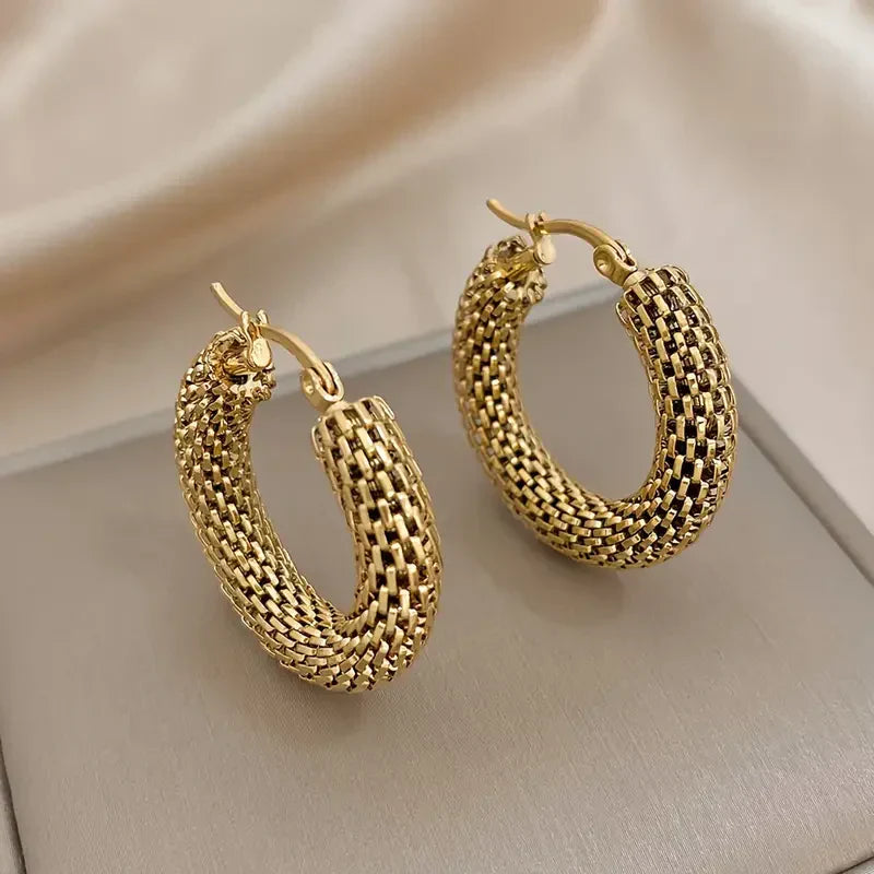 Aretes de Argolla Marea Dorada | Oro