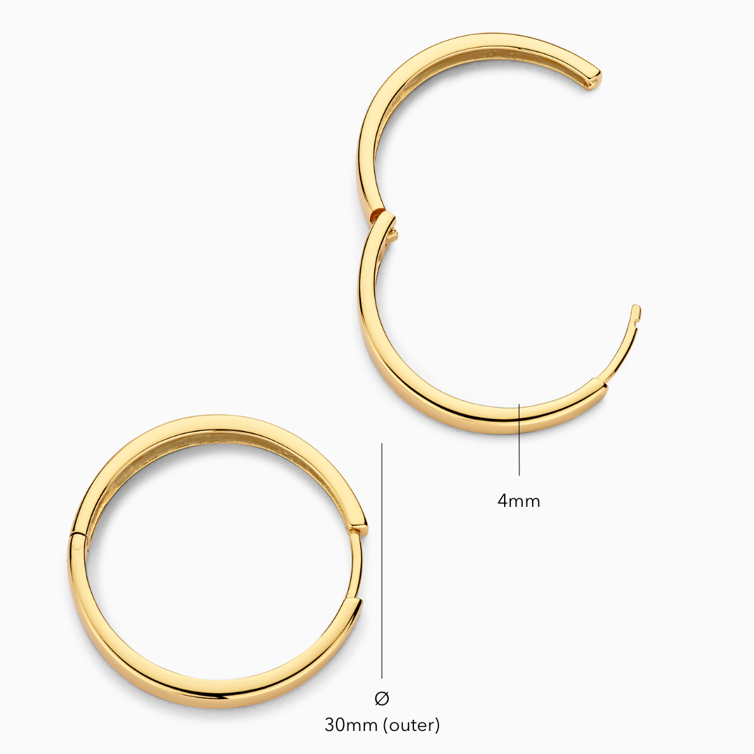 Gia Aretes de Argolla Statement | Oro