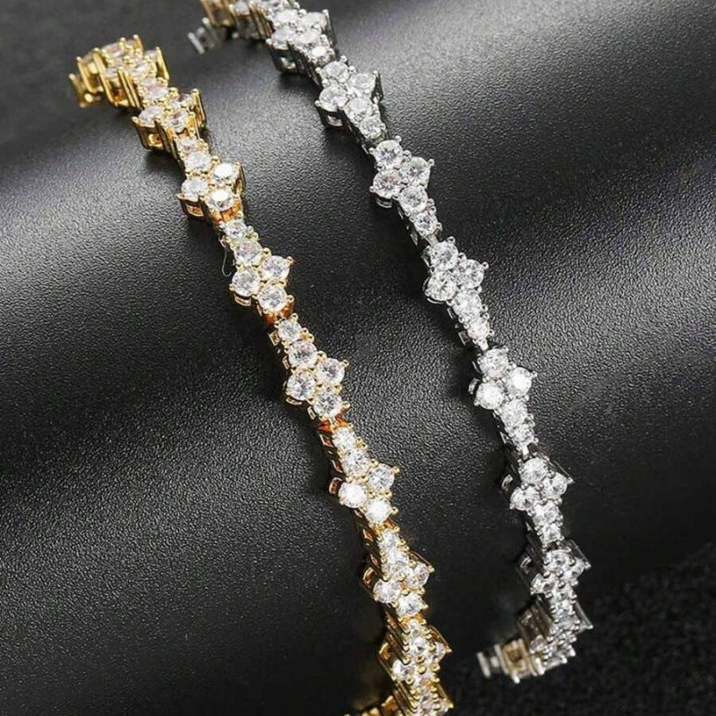 Pulsera Tennis Clásica de Racimo | Oro
