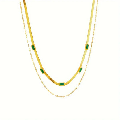 Sorella Gem Collar Retro de Doble Capa | Oro