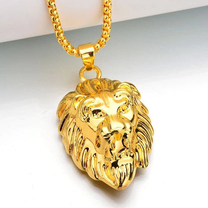 Collar con Colgante León Dominion | Oro Blanco