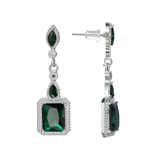 Clarion Verdancia Aretes | Oro Blanco
