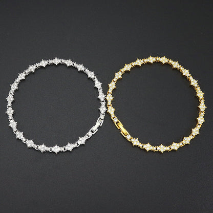 Pulsera Tennis Clásica de Racimo | Oro