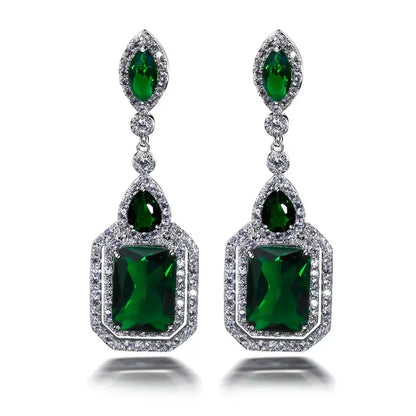 Clarion Verdancia Aretes | Oro Blanco