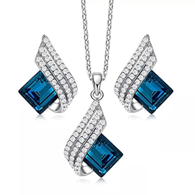 Brienne Solazure Set de Joyería | Oro Blanco
