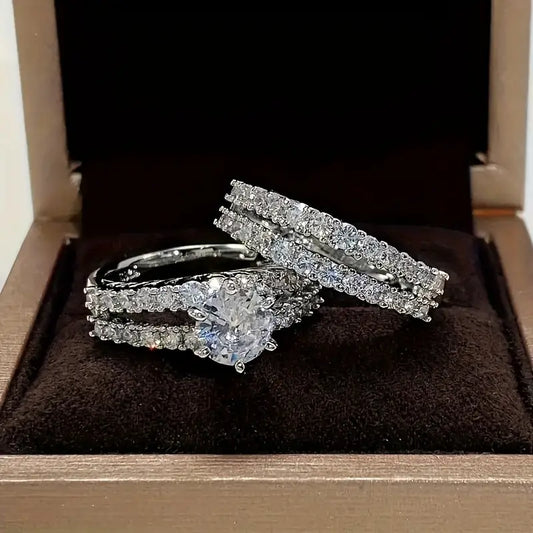 Set de Anillos Eternal Radiance | Oro Blanco