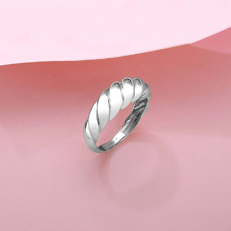 Croissant Anillo | Oro Blanco