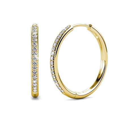 Sorel Aretes Pavé | Oro Blanco
