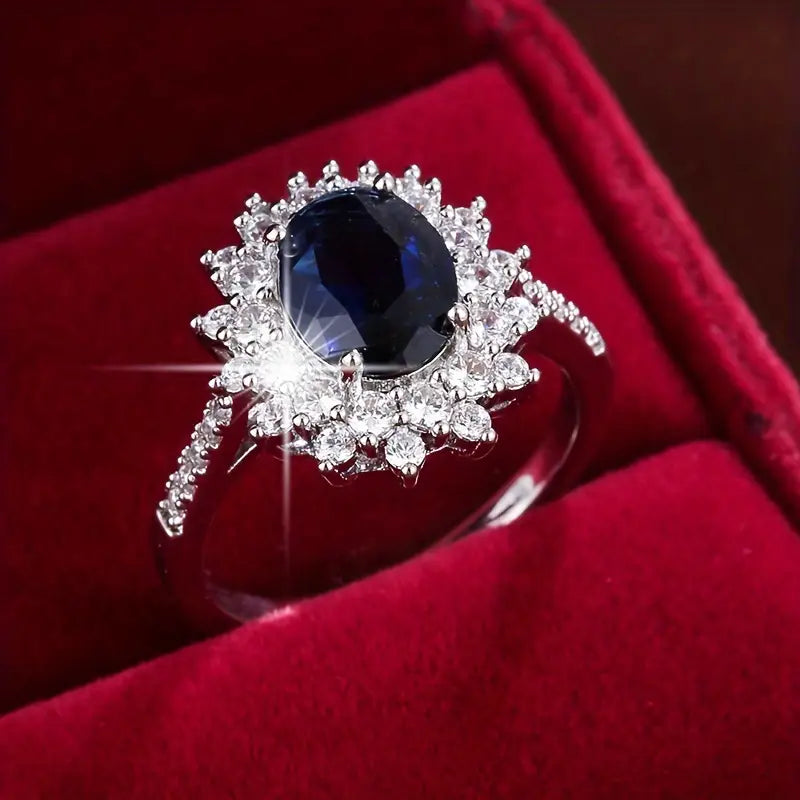 Vionne Saphirae Anillo | Oro Blanco