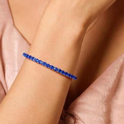 Pulsera Tennis de Zafiro | Oro Blanco