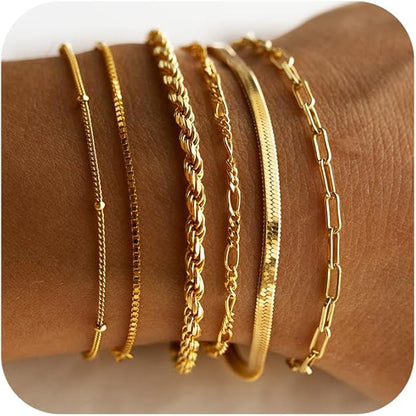 Isabella Vernetta Set de Pulseras | Oro Blanco