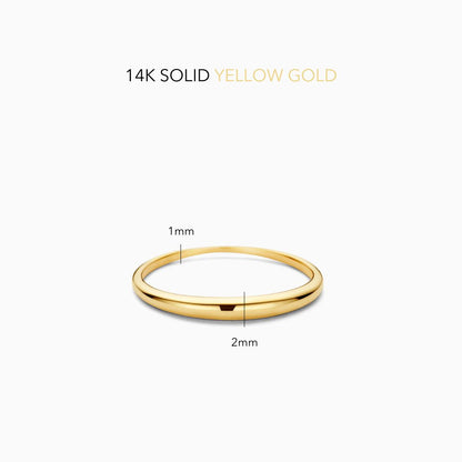 Anillo Domo Delgado | Oro