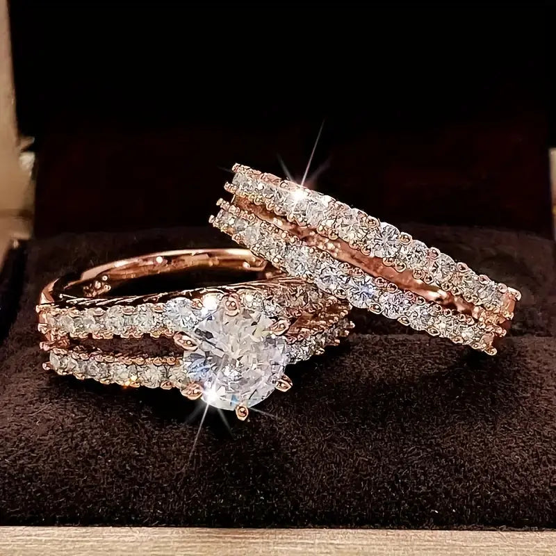Set de Anillos Eternal Radiance | Oro Blanco