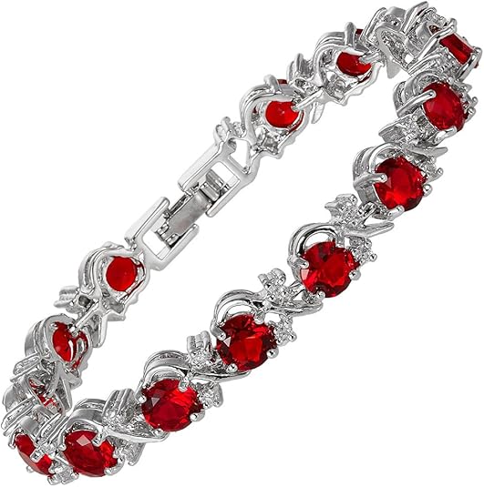 Pulsera Tennis Vine de Rubí | Oro Blanco