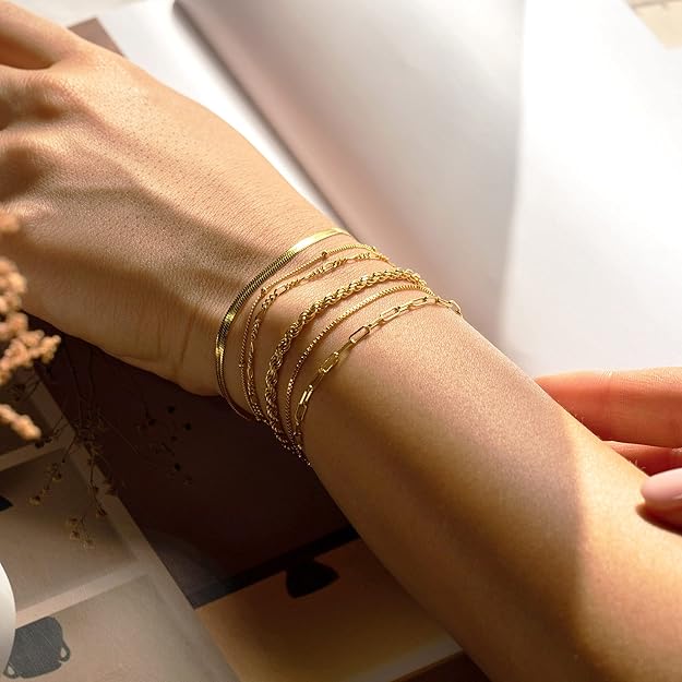Isabella Vernetta Set de Pulseras | Oro Blanco