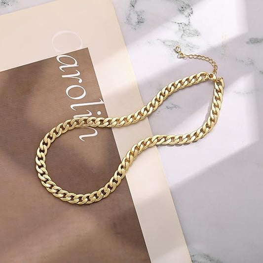 Collar de Eslabón Cubano Grueso | Oro