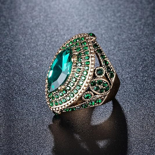 Anillo Regente de Esmeralda | Oro