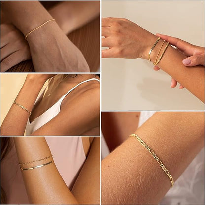 Isabella Vernetta Set de Pulseras | Oro Blanco