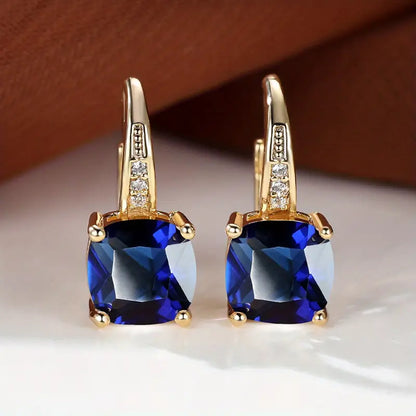 Aretes de Argolla con Piedra Mística | Oro