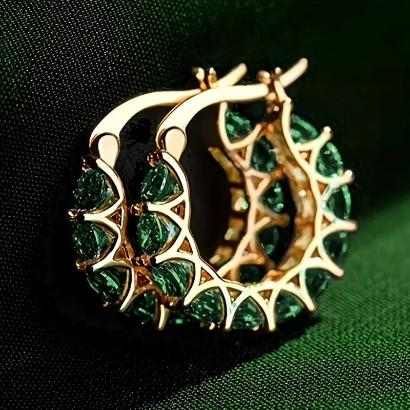 Elena Marlowe Aretes de Argolla | Oro Blanco