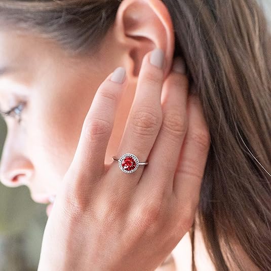 Anillo Promise de Rubí Crimson Glow | Oro Blanco