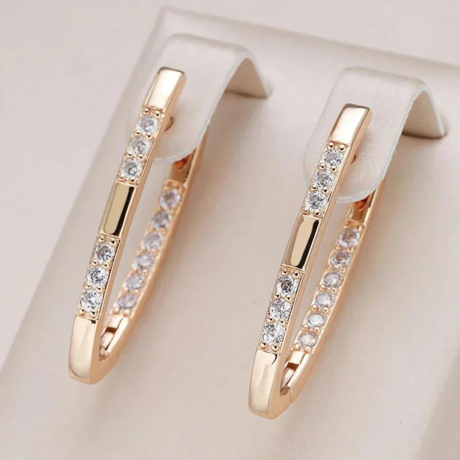 Aretes de Zirconia Exquisitos | Oro