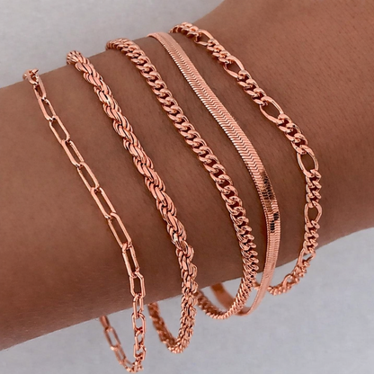 Ellis Renner Set de Pulseras | Oro Blanco