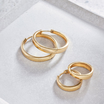 Gia Aretes de Argolla | Oro Blanco