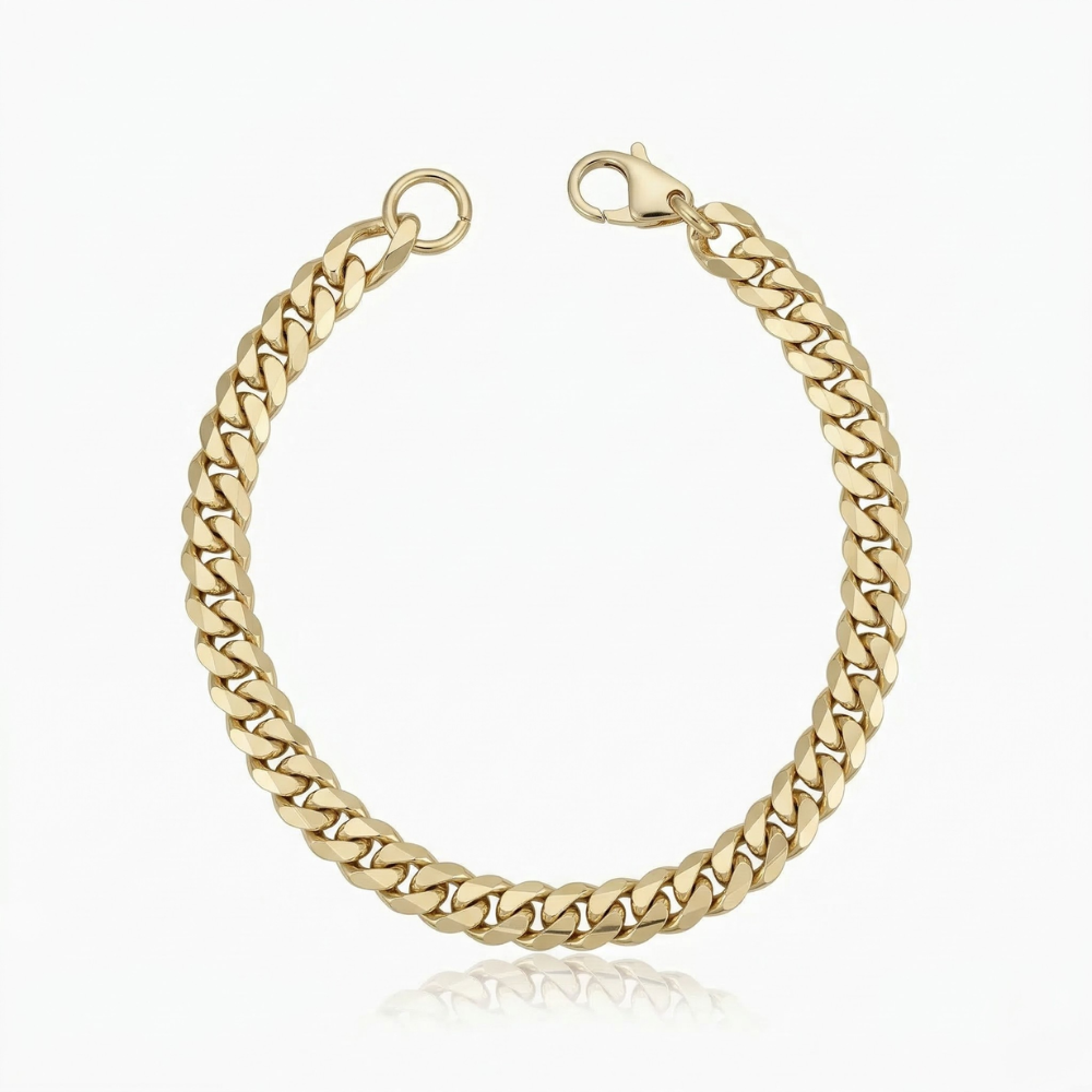 Pulsera Cubana Estate | Oro Blanco