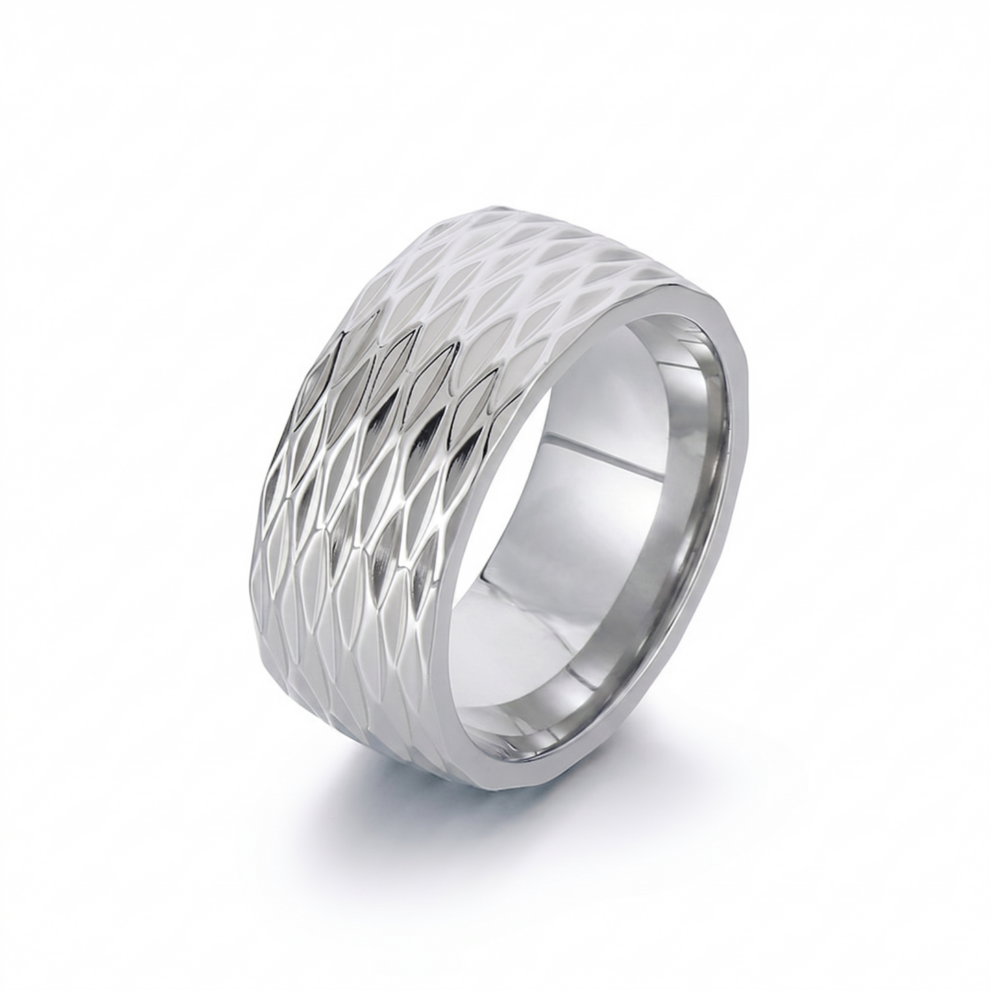 Anillo de Rejilla Kaelis | Oro Blanco