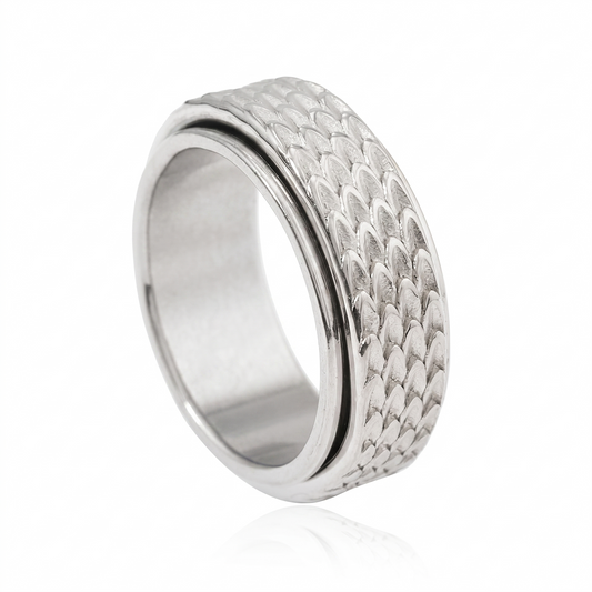 Anillo Giratorio Toren | Oro Blanco