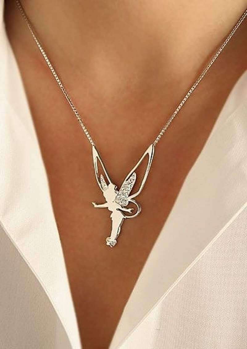 Collar Hada de la Suerte | Oro Blanco