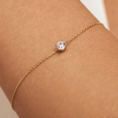 Cléa Pulsera con Piedra | Oro Blanco