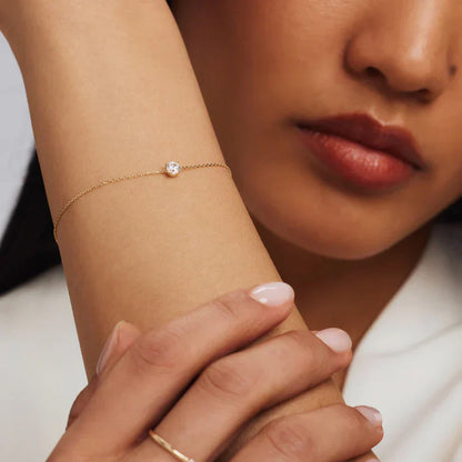 Cléa Pulsera con Piedra de Moissanita | Oro