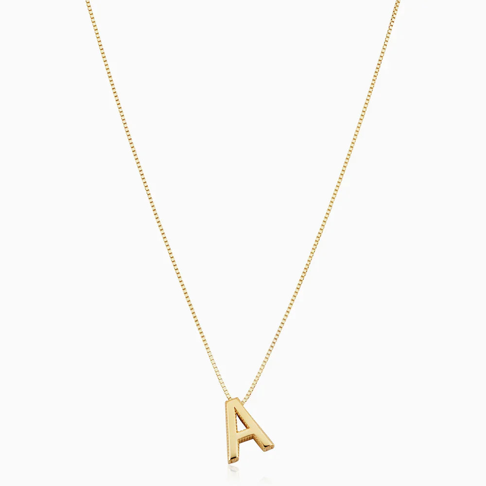 Collar con Inicial Love Letter | Oro Blanco