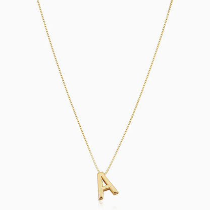 Collar con Inicial Love Letter | Oro Blanco