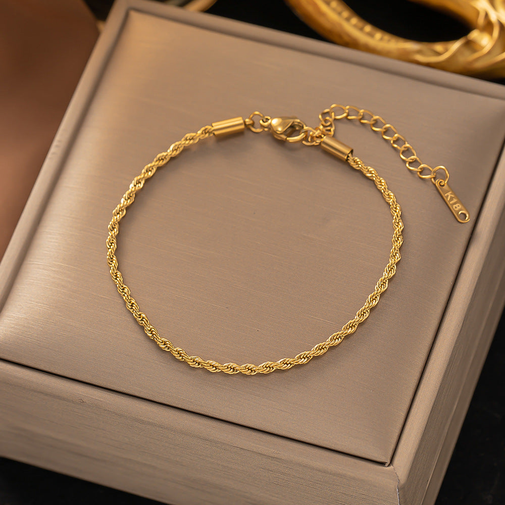 Pulsera de Cadena Torcida | Oro