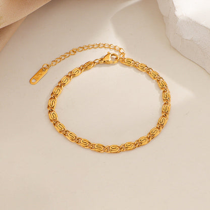 Pulsera de Cadena Trenzada Nusa | Oro Blanco