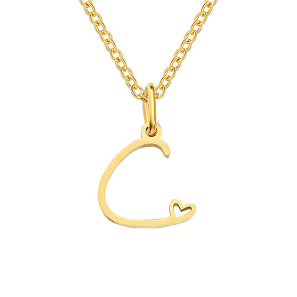 Collar con Inicial de Corazón | Oro