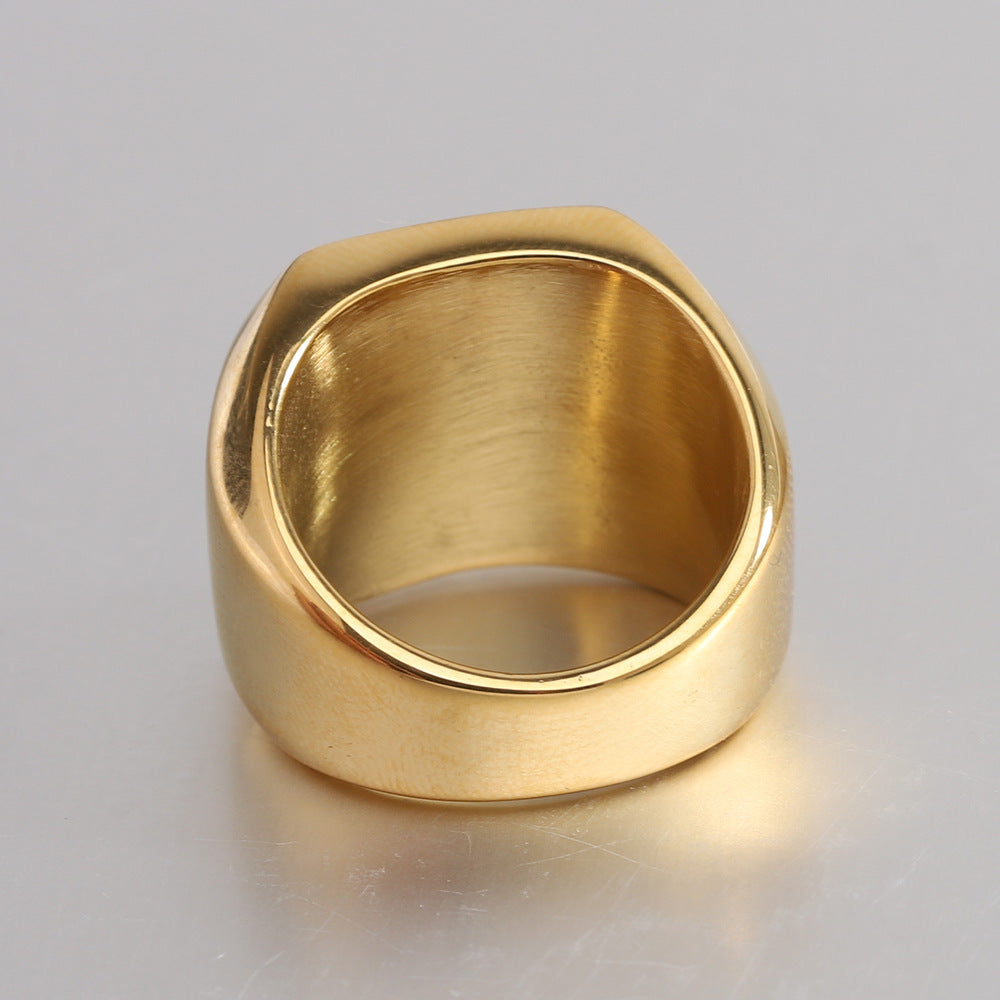 Anillo Clásico con Inicial Noble | Oro