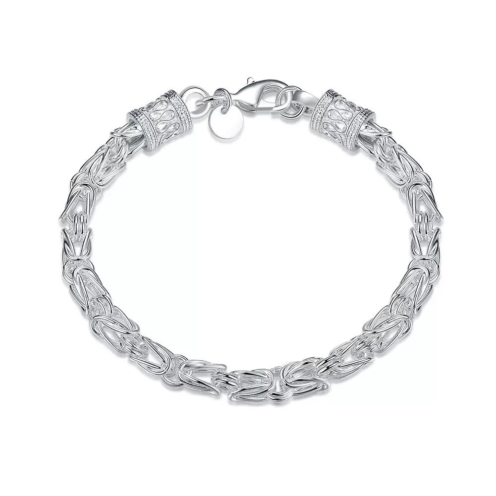Pulsera Tejido Real Maximus | Oro Blanco