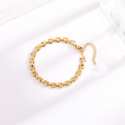 Pulsera de Cadena con Reloj | Oro