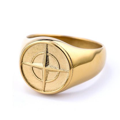 Anillo de Sello Brújula Clásico | Oro
