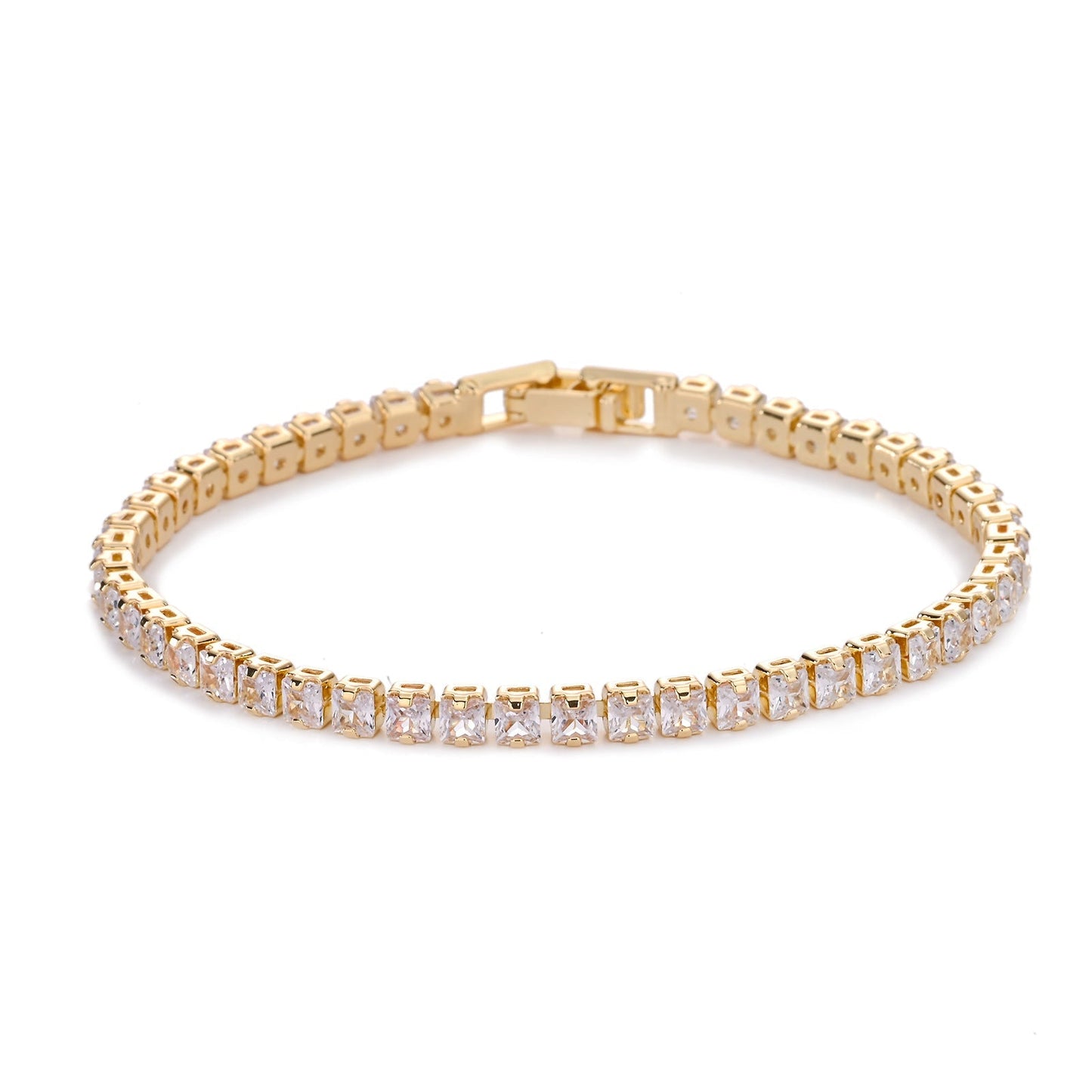 Pulsera Tennis Cuadrada | Oro