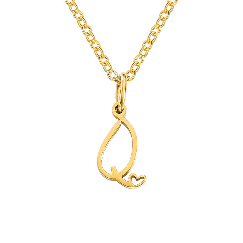 Collar con Inicial de Corazón | Oro