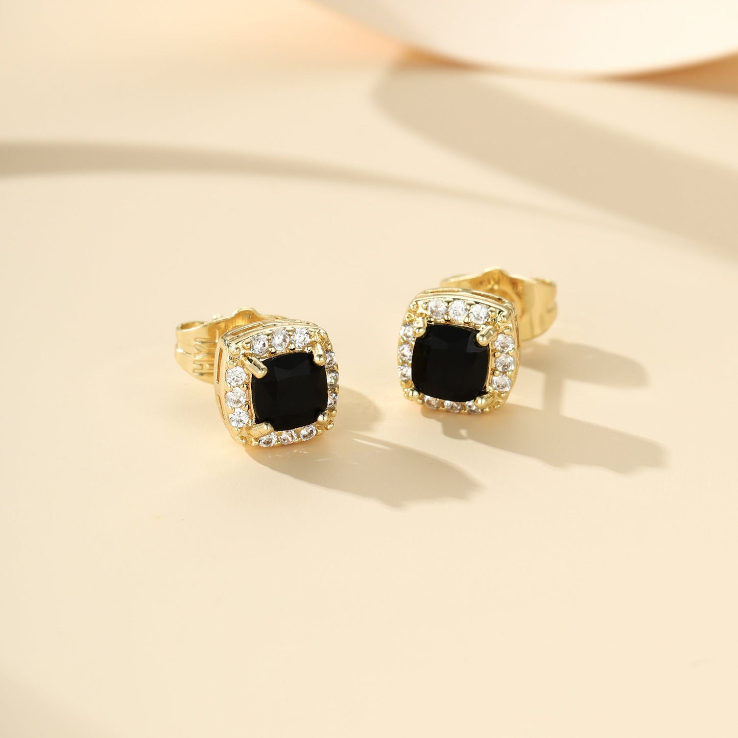 Pendientes Midnight Royale | Oro Blanco