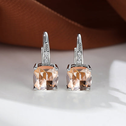 Aretes de Argolla con Piedra Mística | Oro